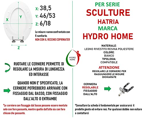 HYDRO HOME Tavoletta Wc Compatibile con SCULTURE