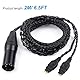 Toxaoii Ersatz-Audiokabel HD600, 4-polig, XLR, symmetrisches Kabel, kompatibel mit Sennheiser HD6XX HD660s HD650 HD600 HD565 HD580 HD58X Kopfhörerkabel (1,8 m)