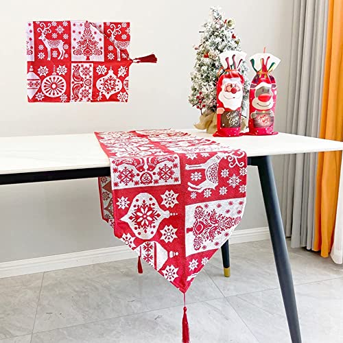 Lircentoud Camino de Mesa Navidad,Camino de Mesa Invierno,Mantel Lavable Navidad,Corredor de Mesa de Navidad,Decoración Camino de Mesa,Camino de Mesa Navidad para Mesa de Comedor Cocina (Estilo 2) Cover