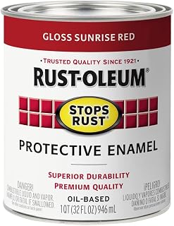 Rust-Oleum Stops Rust Gloss Sunrise Red Oil-Based Industrial Enamel Paint Quart, 1 qt