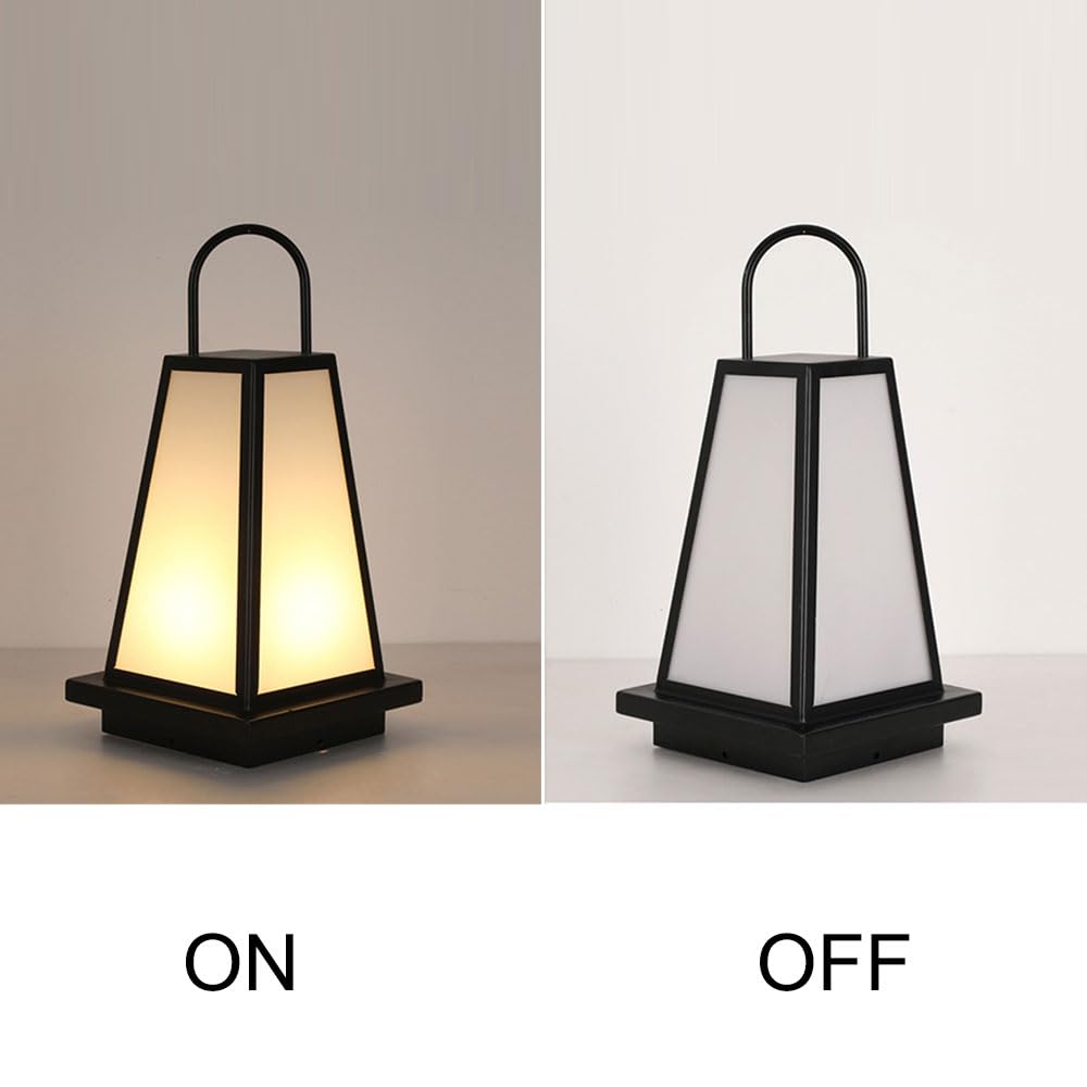 Zewnętrzna lampa podłogowa ze stali nierdzewnej, przewodowa, czarne wykończenie, 60 W, podstawa E26, wodoodporna IP54, solarna, do ogrodu, na podwórko, taras - wysokość 50 cm
