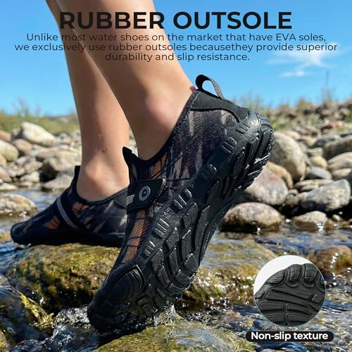 Image of SEEKWAY Barefoot Water Shoes for Kids - Wide Toe Box and Quick-Dry Sand Shoes Toddler for Hiking Swim Beach Pool Kayak Sport Accessories, Camping Essentials Must-Haves for Boys Girls Sizes