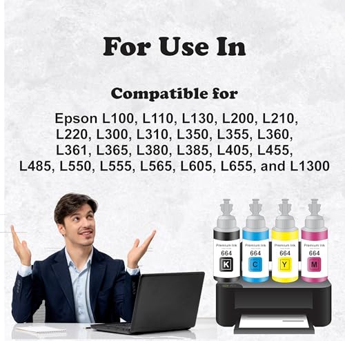 Image of Duplex DTC T664 Compatible Ink for Epson L130, L360, L380, L361, L565, L210, L220, L310, L350, L355, L365, L385, L405, L455, L485 Printers (T664 Magenta Ink 1 Pcs)