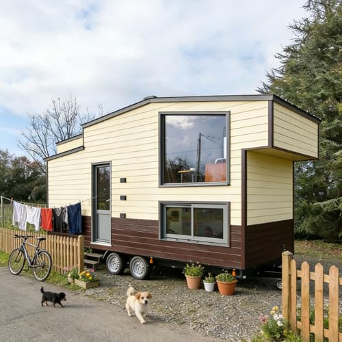 Livable Portable Camping Cabin, Mini Mobile Container Prefab Tiny Camping