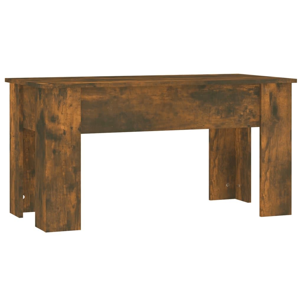Générique Inżynieria Drewniany Stolik kawowy 101x49x52 cm | Podnoszona góra, ukryte przechowywanie, wielofunkcyjne, gładka powierzchnia