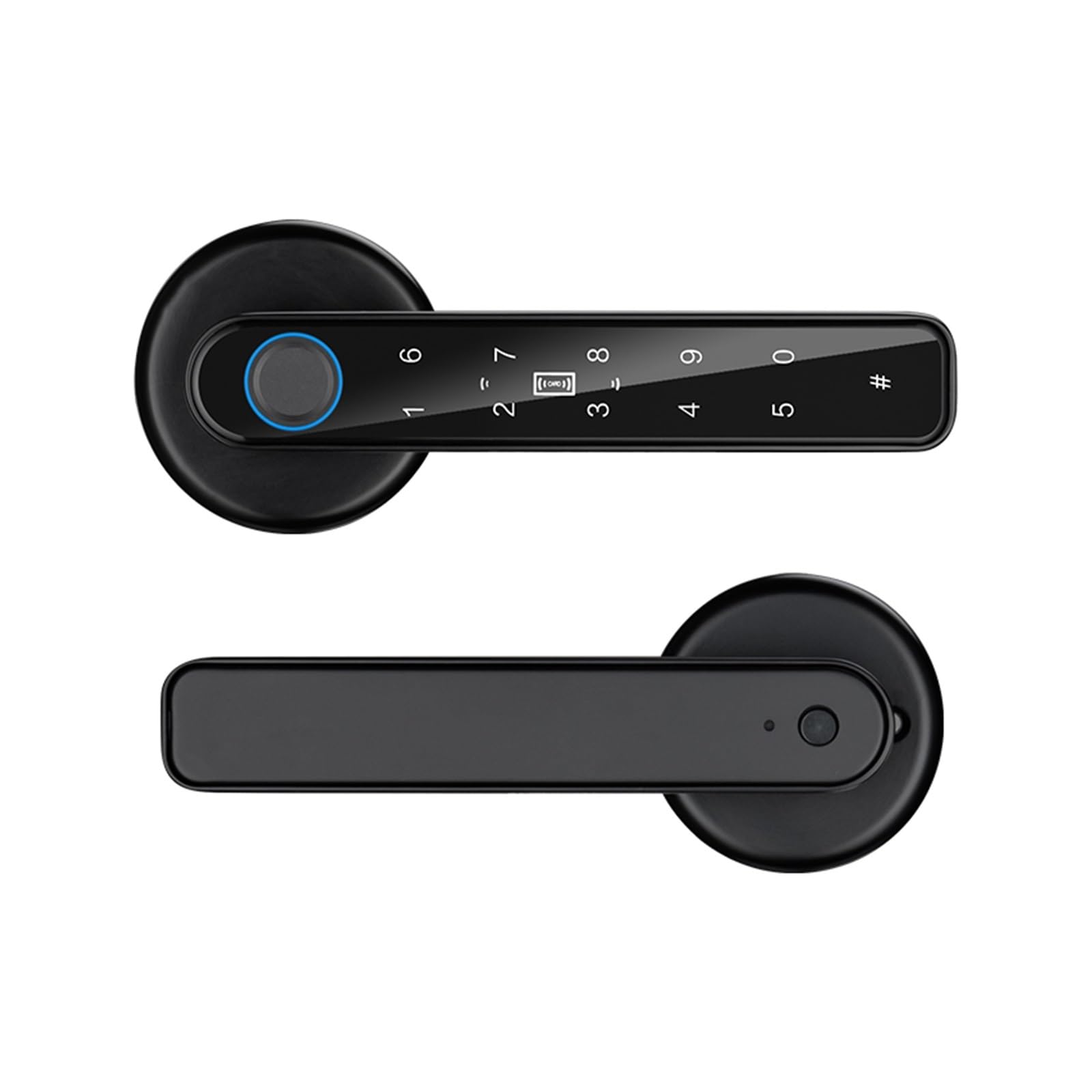 Smart Door Lock, Biometric Fingerprint Password Key Unlock TTLOCK APP Control Type-C Emergency Charge