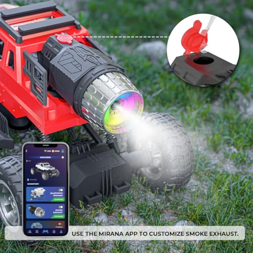 Image of Mirana Explorer 4WD 4x4 RC Car Toy for Kids - Remote & App Controlled Vehicle - Off Road Rock Crawler Monster Truck ATV - Type-C USB Rechargeable - for Boys & Girls 4 to 10 Years (Red)