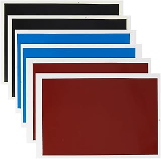 Kayfg Papel de Oscurecimiento de 6 Piezas, Papel de Marcado de Grabado Colorido de 10,6 Pulgadas X 15 Pulgadas, Papel de Marcado para Cerámica, Vidrio y Metal
