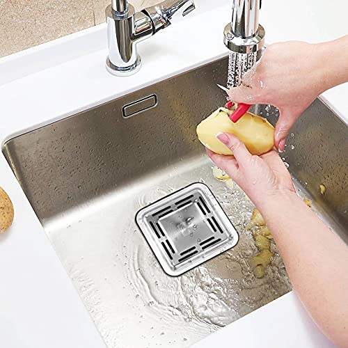 Tapon de desagüe para fregadero cuadrado de acero inoxidable miniatura 4