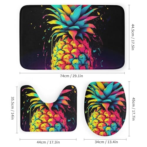 Ensemble de 4 pièces imperméable salle de bain tapis sol - 4