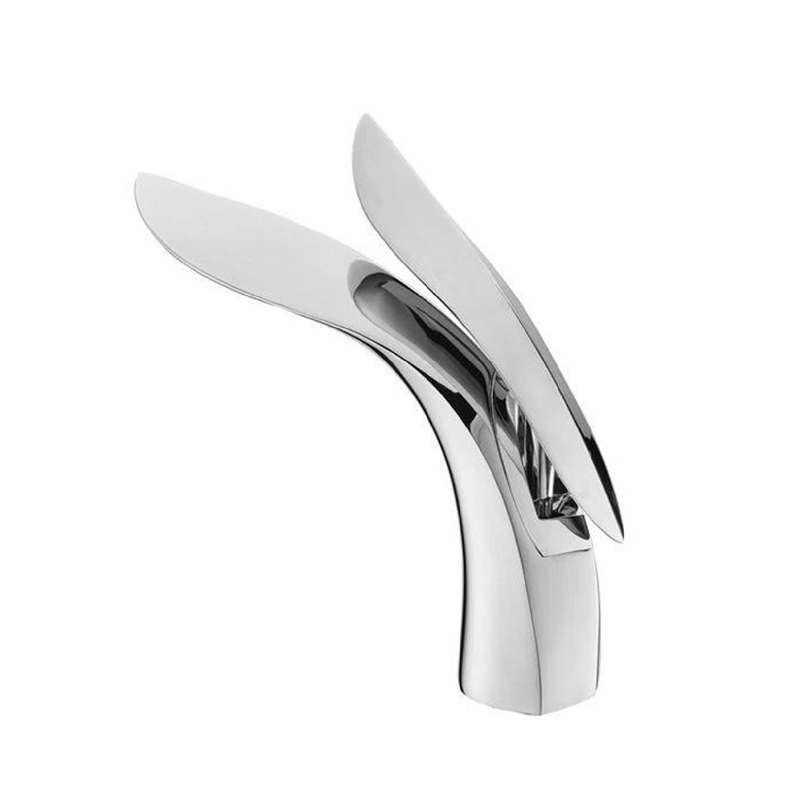 Grifo de lavabo cromado corto mezclador monomando para agua fría y caliente
