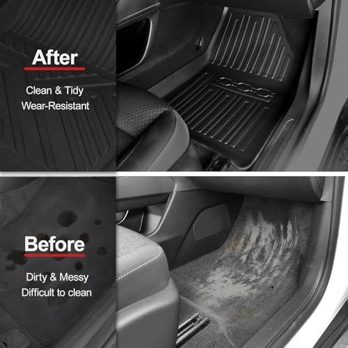Image of Floor Mats for 2017-2023 GMC Acadia 6 Seat Captain Chairs