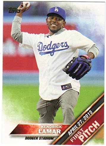 2016 Topps First Pitch Series 2#FP-19 Kendrick Lamar Los Angeles Dodgers Baseball Card