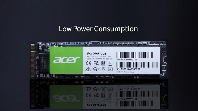 Acer FA100 M.2 2280 SSD 512GB: PCIe 3.0 NVMe with HMB & SLC Cache
