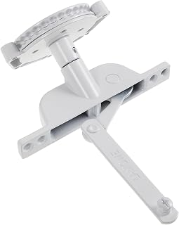 White Zinc Alloy Folding Window Crank Handle for Vertical Sashes