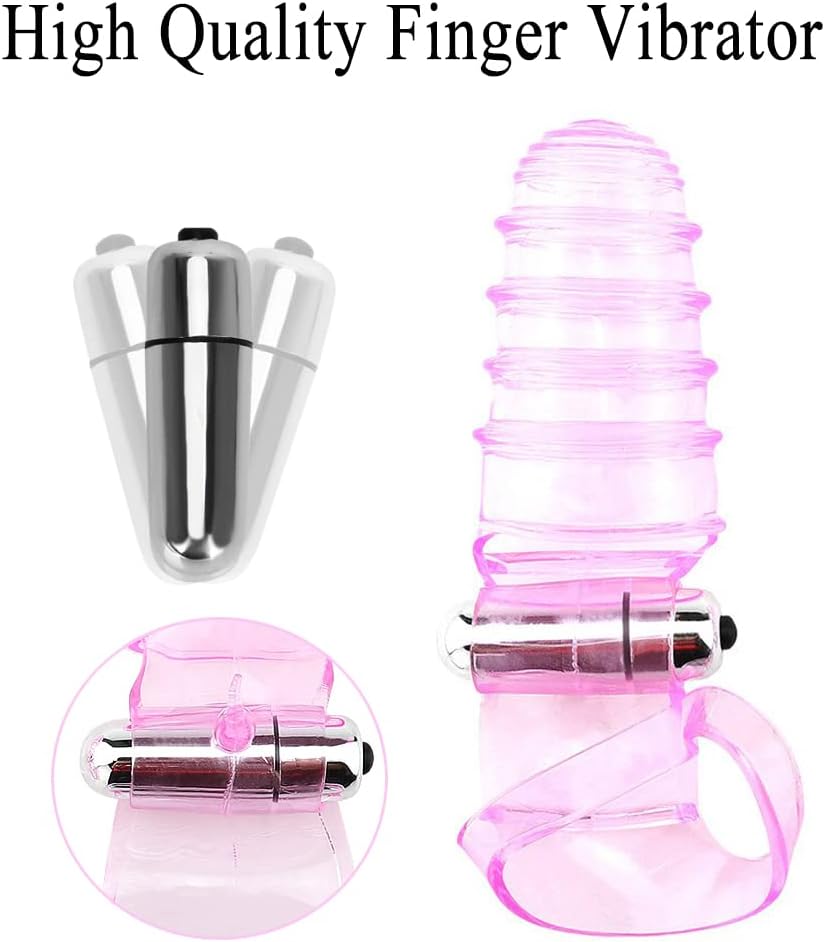 Powerful Finger Vibrator Sleeve for Women G-spot Massager Bullet Vibrator Clit Clitoris Stimulator Female Lesbian Vagina Orgasm Masturbator Adult Couple Erotic Sex Toy