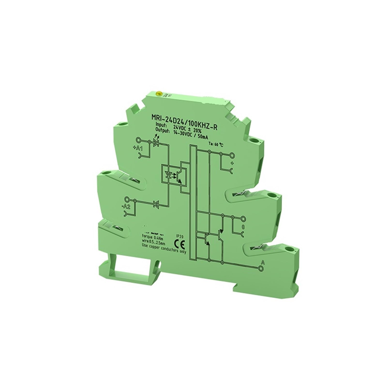 Relais optocoupleur haute fréquence MRI-24D24 pour interface rail DIN - 5