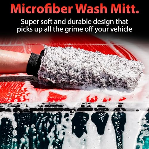 Adam's Polishes Microfiber Car Wash Mitt, Car Sponge Wrapped in Soft, Plush Fiber Cloth Material, Safe Washing with Any Car Soap, Bucket, Foam Gun, Foam Cannon, Other Cleaning Supplies by Adam's Polishes - Image 2