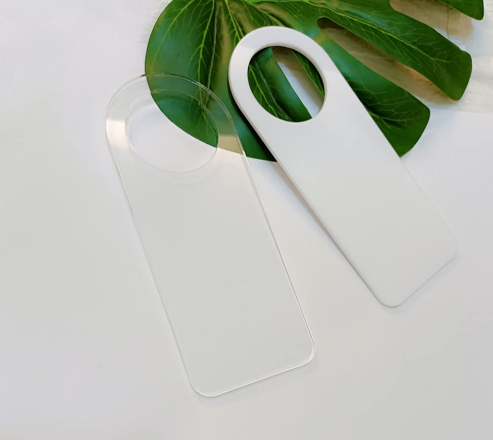 10 Pack Blank Acrylic Closet Dividers – DIY Sublimation Hanger Tags For Kids & Adults, Clear Customizable Labels