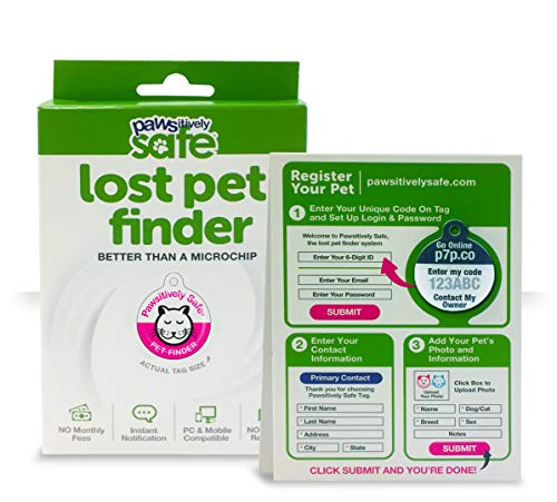 Platinum Pets Pawsitively Safe Pet Finder Dog Tag And Cat Tag, Small, Cat Pink #TOP6