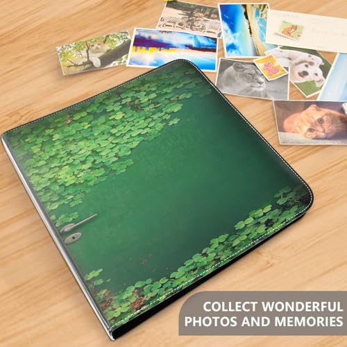Álbum de fotos adhesivo DIY Scrapbook Diseño de trébol 3 anillas 40 páginas 8x10 para recuerdos miniatura 5