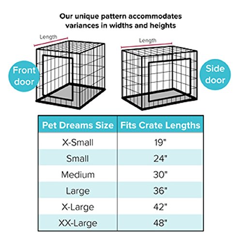 Pet Dreams Complete 3 Piece Crate Bedding Set! The Original Crate Cover, Crate Pad And Crate Bumper For Double Door Dog Crate. X-Large Fits 42" Midwest Crate - Khaki #TOP6