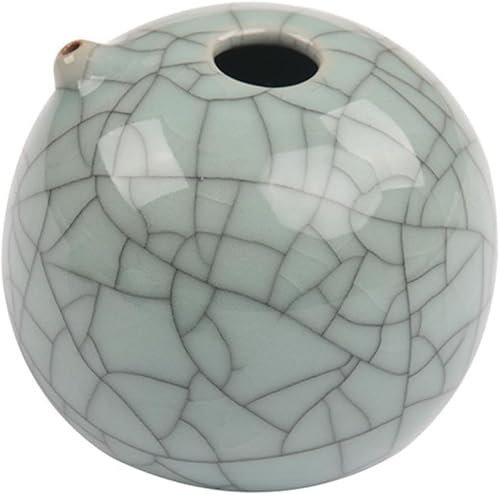 SEWACC Accesorios de gota de tinta para gotero de agua de cerámica Contenedor de agua Bandeja Sumi de porcelana Gotero de agua chino Gotero de agua