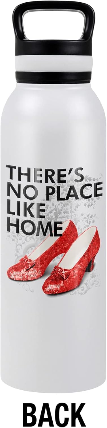 The Wizard Of Oz OFFICIAL No Place Like Home 24 oz Insulated Canteen Water Bottle, Leak Resistant, Vacuum Insulated Stainless Steel with Loop Cap
