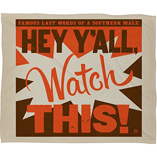 Deny Designs Anderson Design Group Hey Yall Watch This Fleece Throw Blanket, 60 x 80