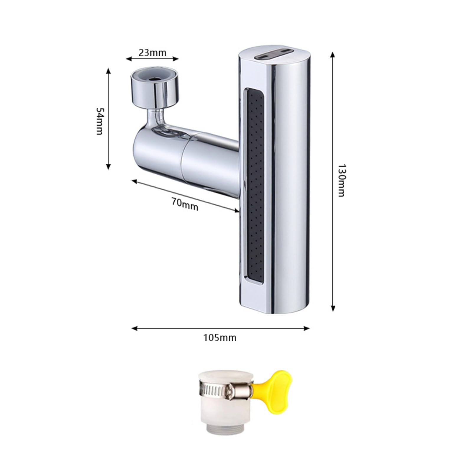 Aireador de grifo multifuncional 4 en 1, accesorio de grifo giratorio para cocina y baño, acabado cromado, fácil de instalar, accesorios de ahorro de agua