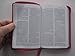 NIV, Thinline Zippered Collection Bible, Compact, Imitation Leather, Pink/Orange, Red Letter Edition