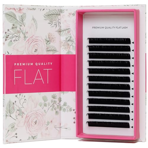 LLBA Eclipse Flat Eyelashes Extension - Mixed 8-15mm Flat Eyelash Extension Supplies Light Lashes | Individual Eyelashes Salon Use | Black Mink False Lashes (8mm-15mm, 0.15-CC)