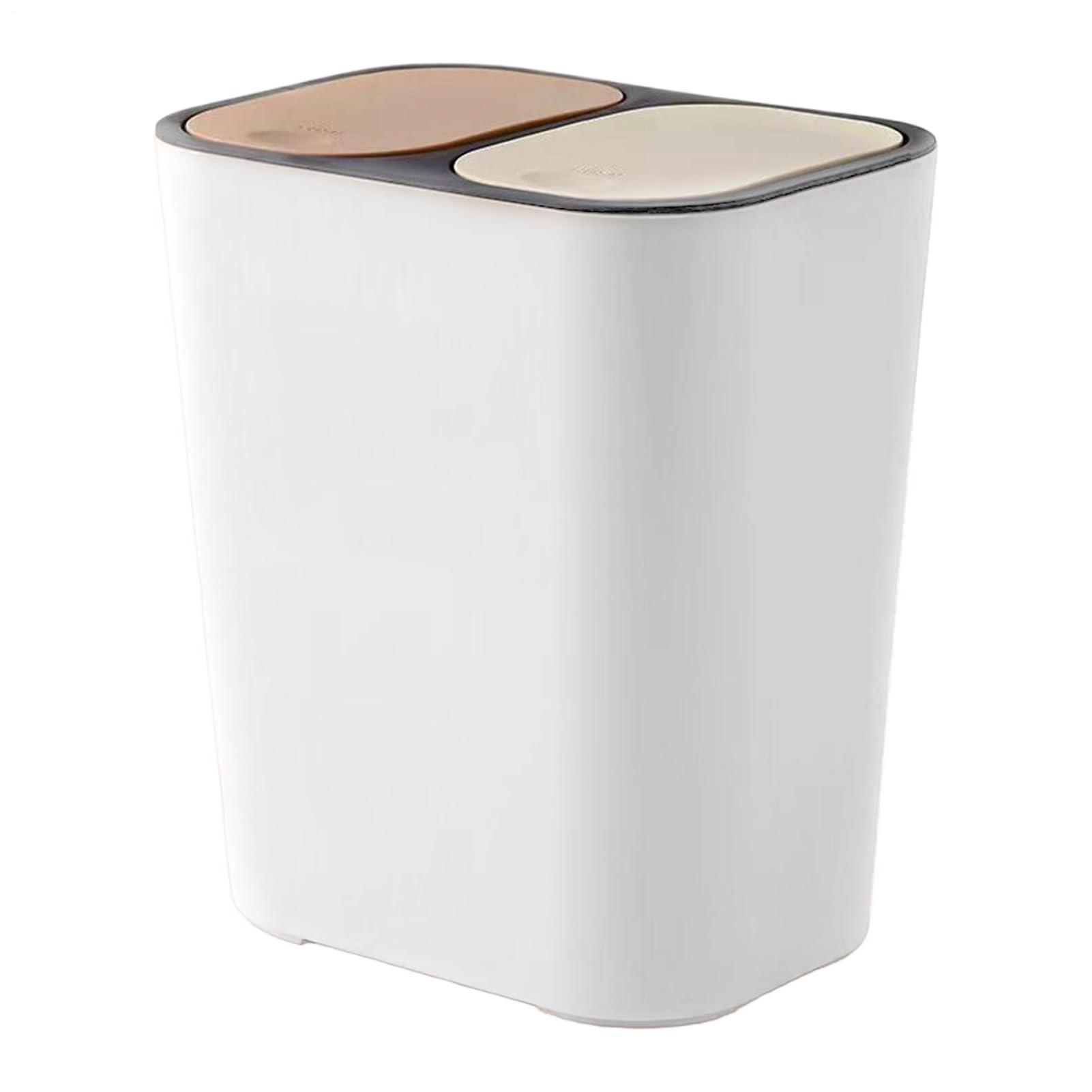 Cestino Doppio - Cestino Per Rifiuti Con Riciclo Combinato,Secchio Rifiuti 18L Coperchi a Pressione per Cucina Bagno Esterno Giardino Lavanderia Sala Pranzo