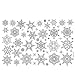Produktbild ODJOY-FAN Weihnachten Schneeflocke Aufkleber Entfernbar Wandtattoos Wandaufkleber Fenster Schnee Wandbilder Restaurant Einkaufszentrum Glas Dekor (30 x 45 cm)(Weiß,1 PC)