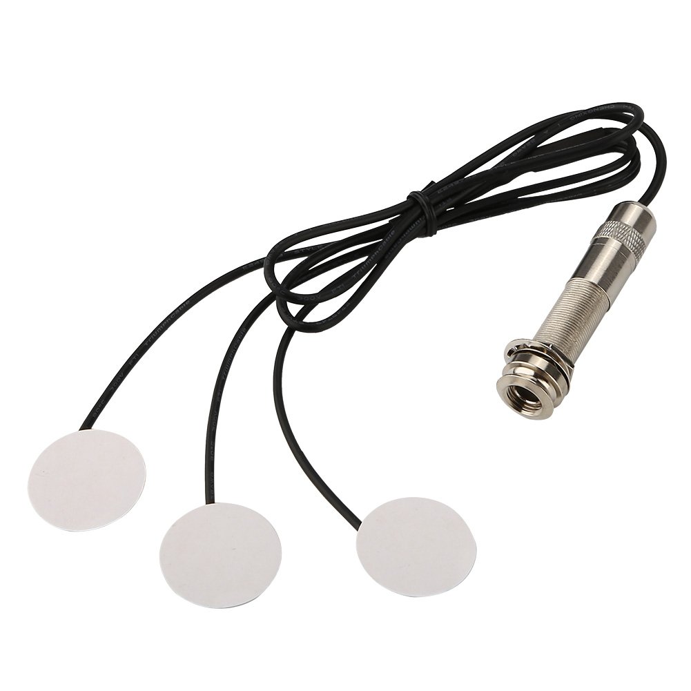 Gitarren Tonabnehmer 300-1 Prewired Pickup Piezo Amplifier Transducer Saiten Tonabnehmer Piezo Mikrofon Selbstklebend für Gitarren Ersatzteile