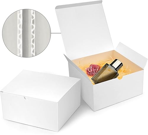 Miniatura 1 de Bumlon Cajas de regalo blancas, paquete de 10 cajas de regalo con tapas para propuestas de dama de honor, caja de papel para regalos, recuerdos de