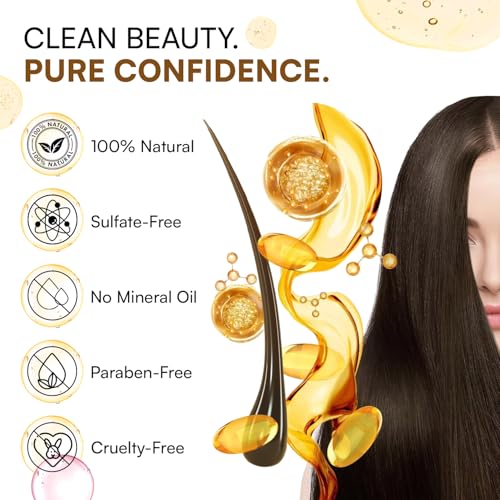 Image of Hair Pro+ Booster Oil Pack of 2 (100ml) - Rosemary 6% + Batana 20% + Biotin 1% | 100% Natural Hair Growth Oil for Hair Fall Control, Scalp Treatment & Hair Thickening | For Men & Women