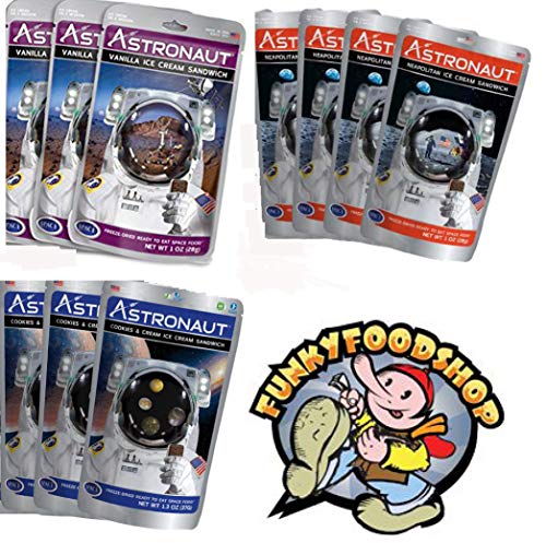 Astronaut Ice Cream Variety Pack - 10 Packs (Three Different Flavors)