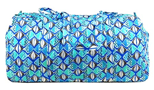 Vera Bradley Large Traveler Duffel Go Fish Blue