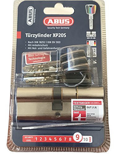 Preisvergleich Produktbild Abus Türzylinder XP20s / 40 / 45 Doppelzylinder Schlüsselanzahl : 3 Schließanlage [ Security Levl : 9 ]