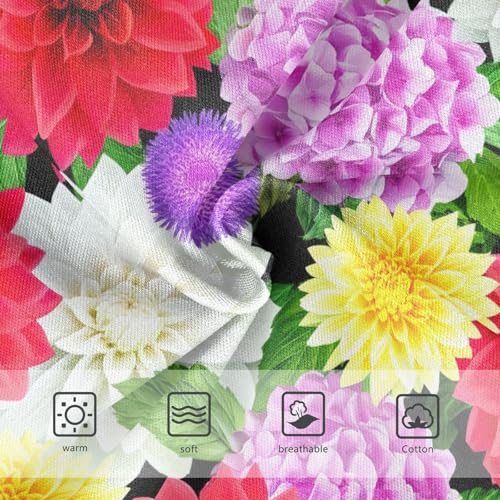 Joisal Cotton Toddlers Underwear Floral Realistic Flowers Red Yellow Purple Panties for Girl Cartoon Briefs Girls Undies 2t3