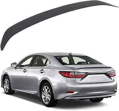 Rear Trunk Spoiler Wing Replacement 2013 2014 2015 2016 2017 2018 for Lexus ES350 Does not fit models with trunk mount antenna Matte Black