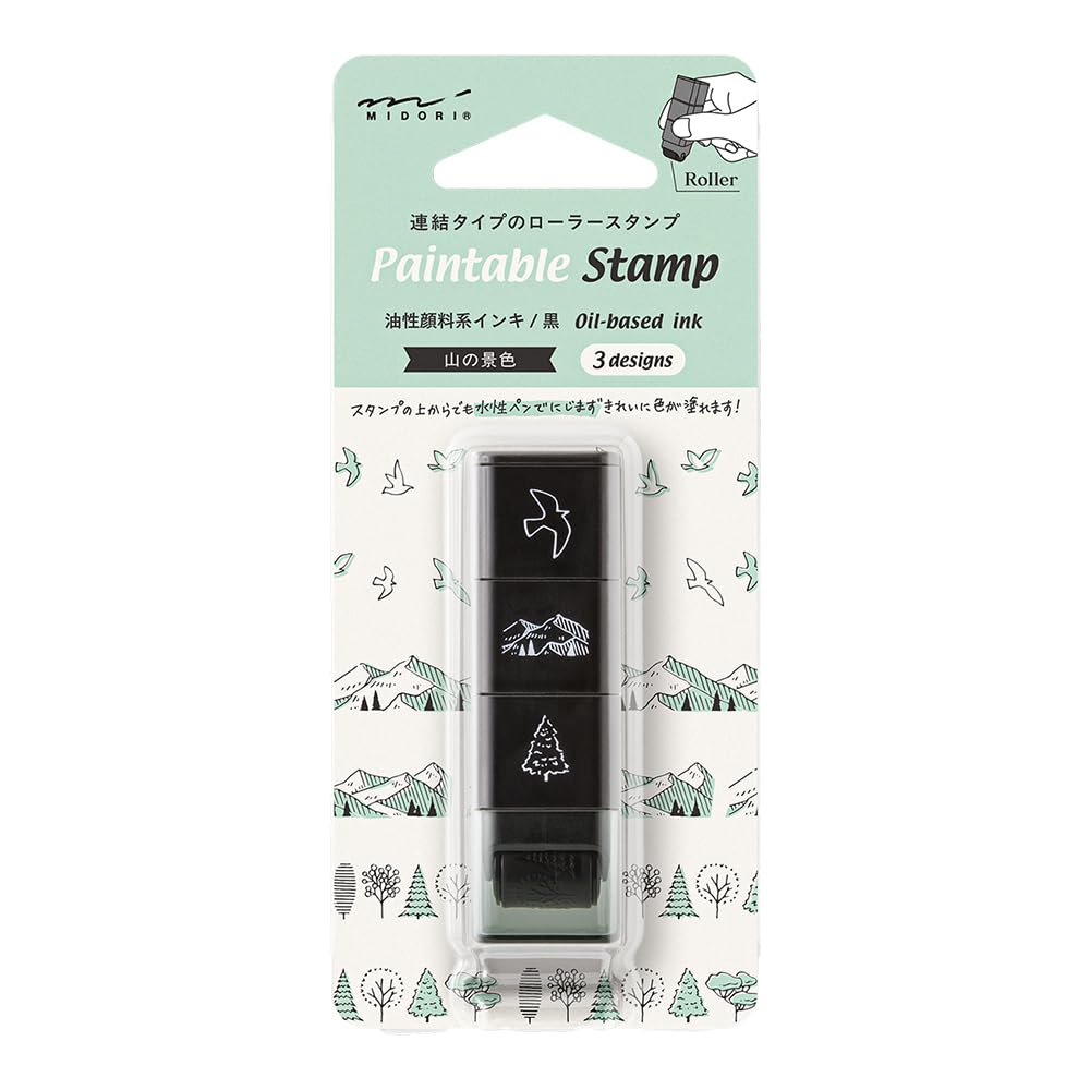 Midori Stamp Roller Mountain Scenery Pattern 35630006