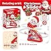FUELEGO Climbing Santa,Santa Claus Musical Climbing Rope,Santas Electric Slide Climb Toys for Automatic Stairs,Playful Santas Race Game, Christmas Roller Climbing Toys Music for Toddlers Boys Girls