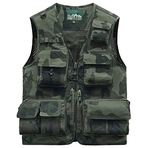 KTWOLEN Men's Quick Dry Fishing Vest Cover