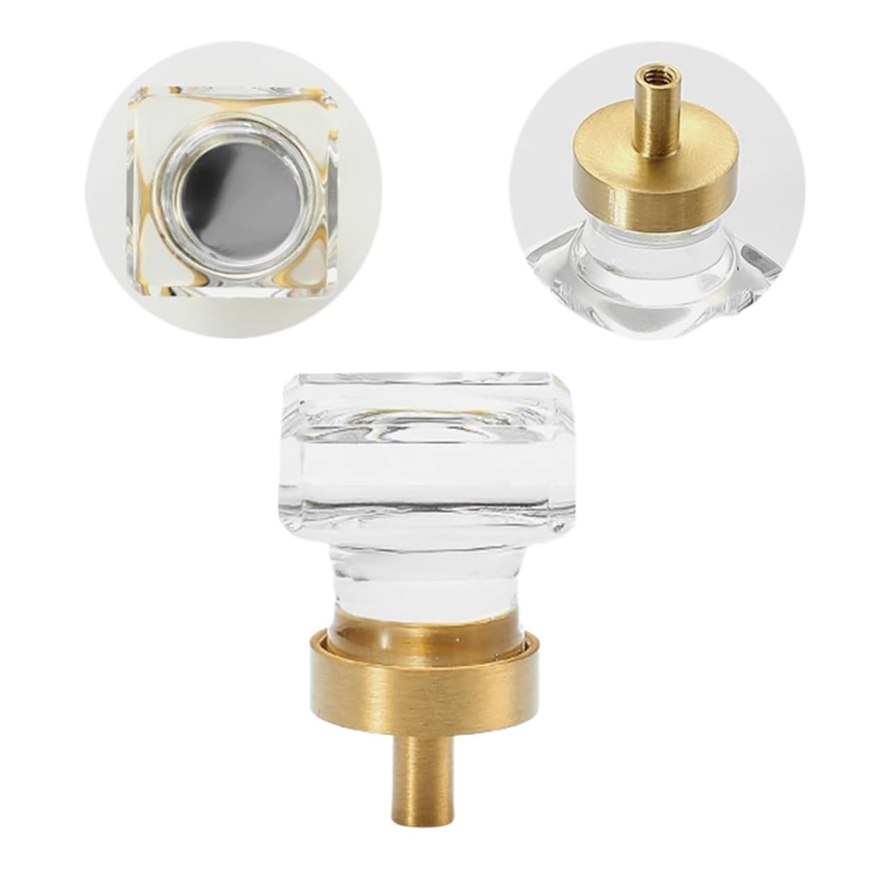 SBZIOJHDR Door Handle, Furniture Handles,Cupboard Dresser Drawer Pull with Screws,TransparentB(Transparent)