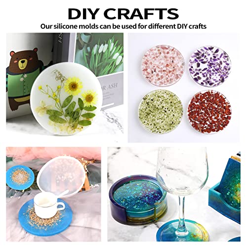 Zjwzsli 9016748213450 5Pcs Resin Coaster Molds Resin Molds Coaster Molds thumb #5