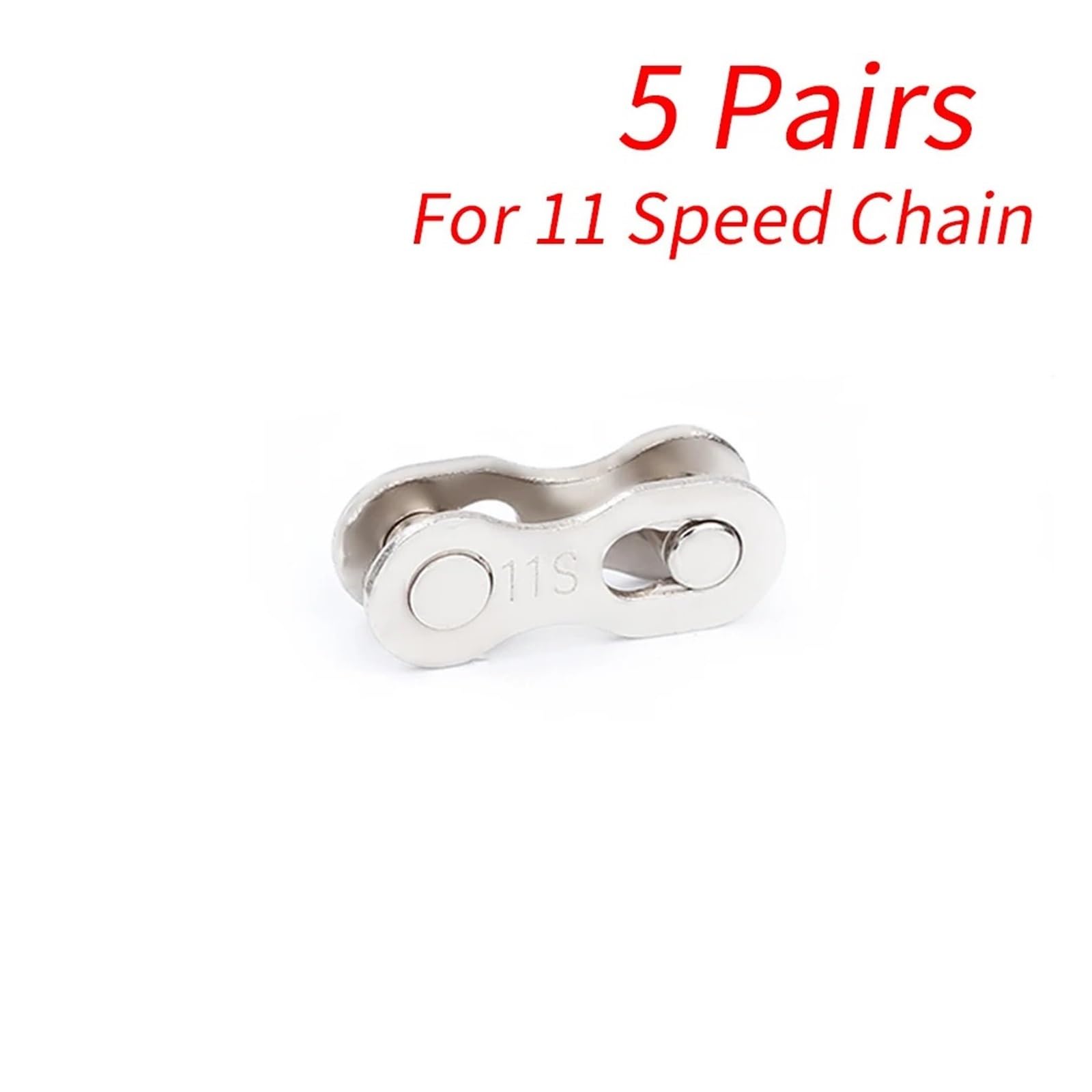 Conector para eslabones de cadena de bicicleta, Enlace rápido de cadena bicicleta carretera for cadenas 6-12 velocidades(5 Pair for 11 Speed)