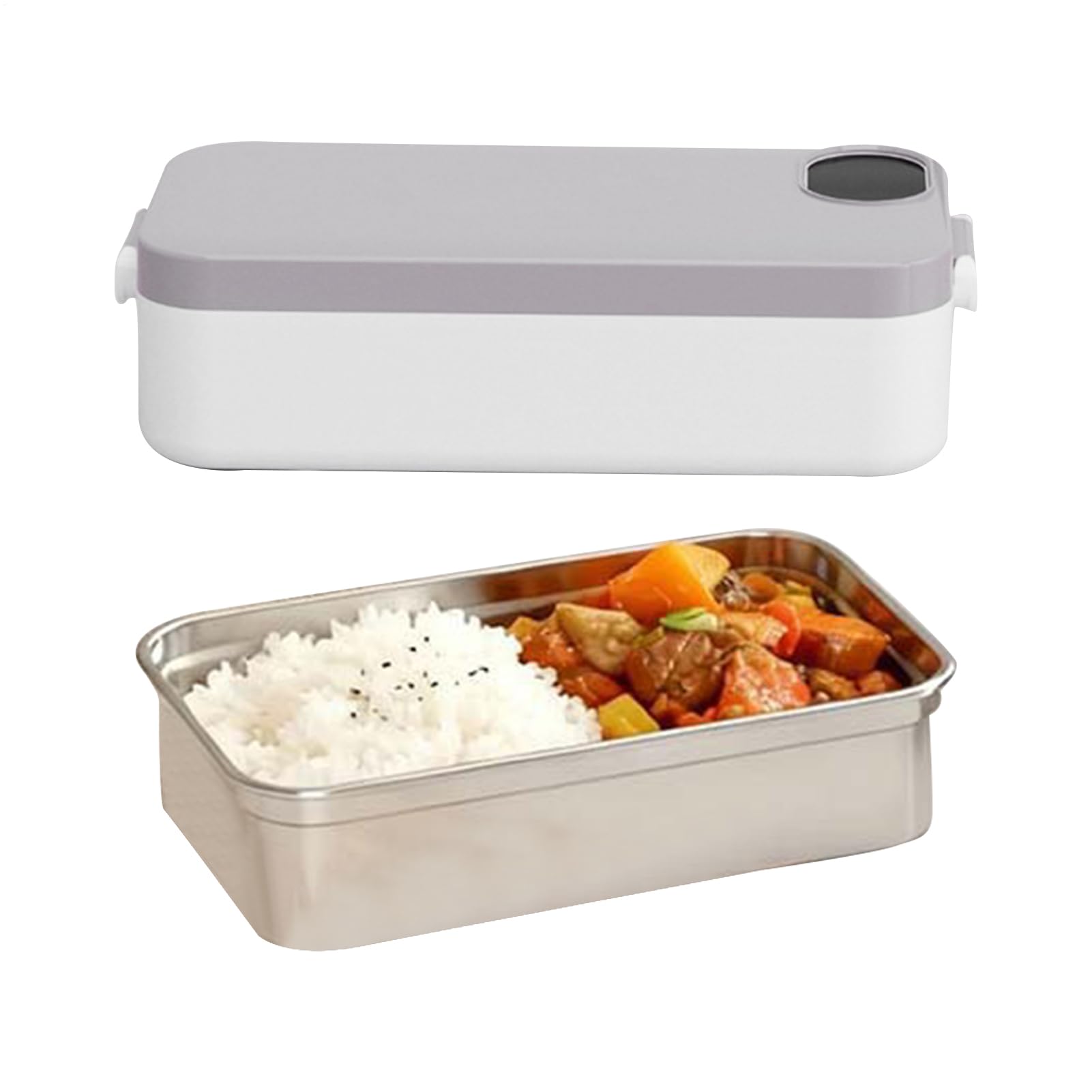 Scatola Pranzo Riscaldata per Uomini Riscaldatore Ricaricabile | Scatola Termica Elettrica Portatile con Contenitore in Acciaio Inossidabile Per Ufficio Viaggio Scuola e Famiglia