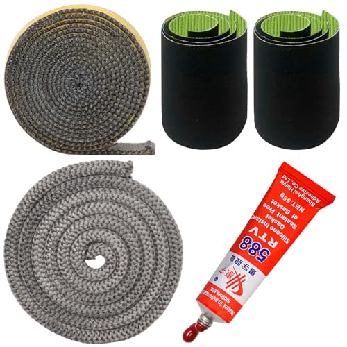 Wood Stove Gasket Kit 1" x 98" Self-Adhesive Flat Rope